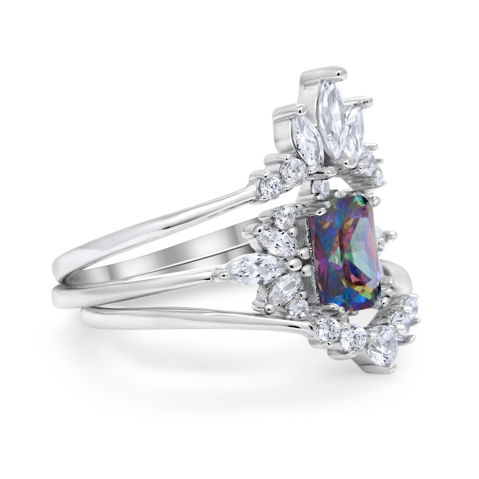Emerald Cut Bridal Set