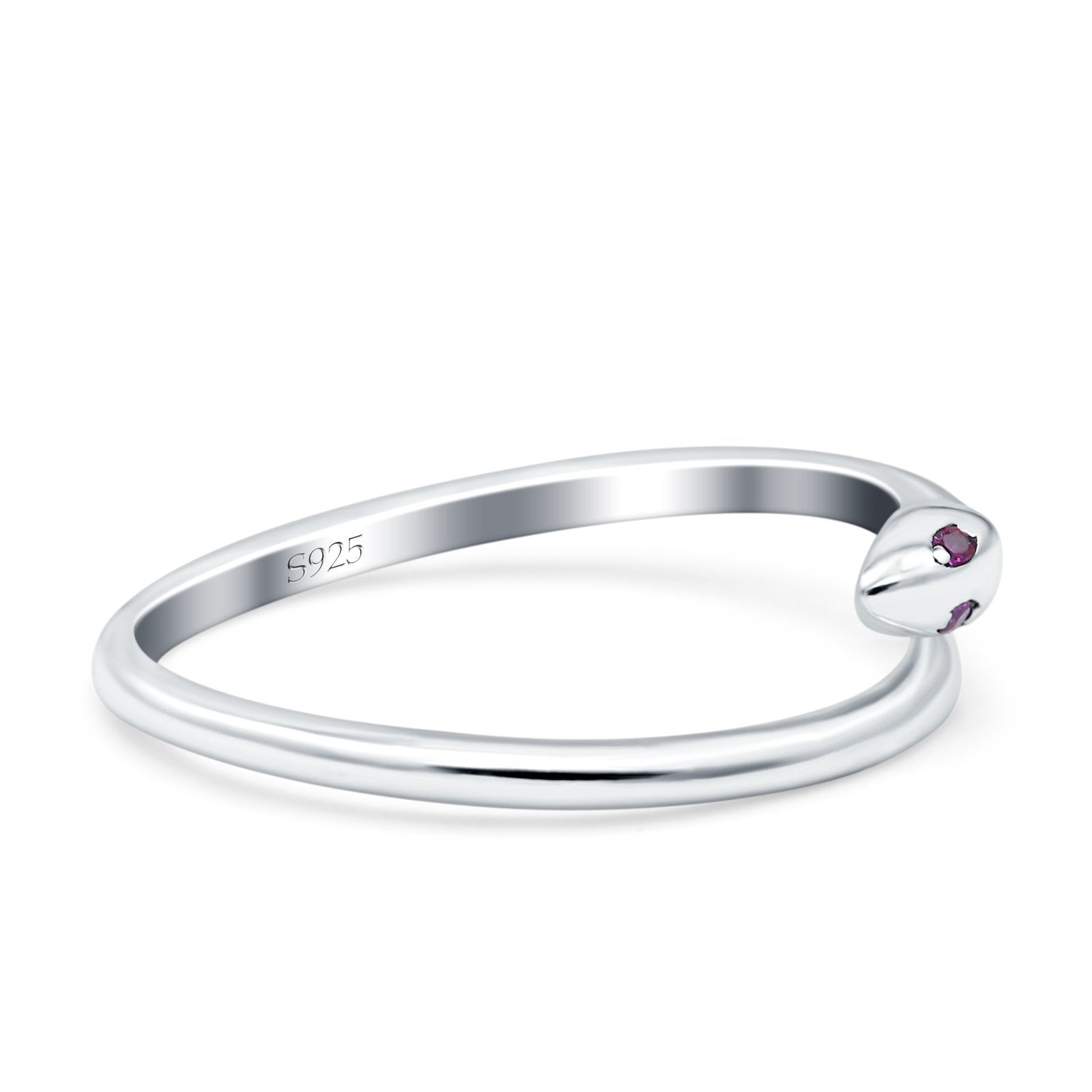 Snake Oxidized Band Solid 925 Sterling Silver Thumb Ring (6mm)