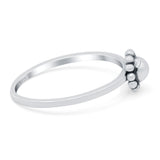 Bali Oxidized Band Solid 925 Sterling Silver Thumb Ring (7mm)