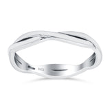 Braid Oxidized Band Solid 925 Sterling Silver Thumb Ring (3mm)