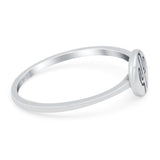 Cactus Ring Oxidized Band Solid 925 Sterling Silver Thumb Ring (7mm)