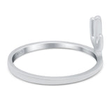 Cactus Oxidized Band Solid 925 Sterling Silver Thumb Ring (10mm)