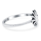 Sun Oxidized Band Solid 925 Sterling Silver Thumb Ring (10mm)