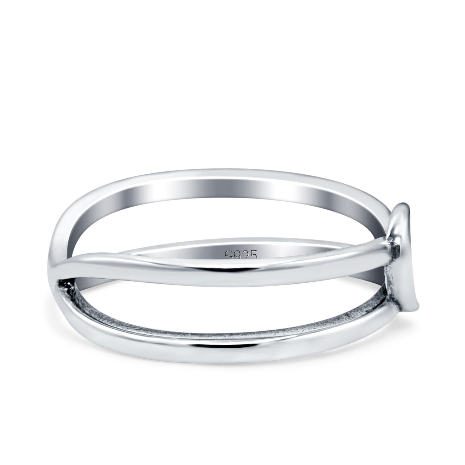 Moon & Star Oxidized Band Solid 925 Sterling Silver Thumb Ring (5.8mm)