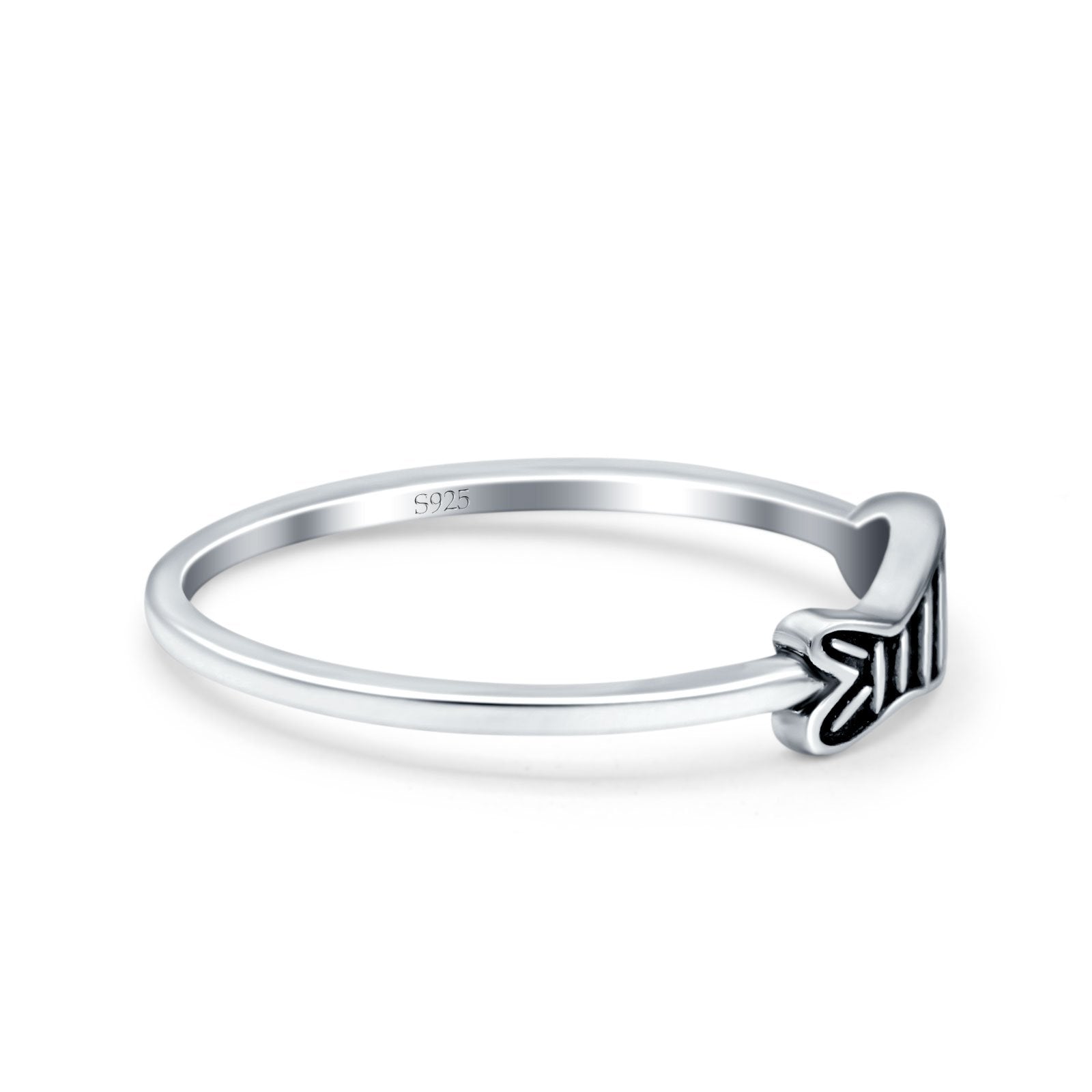 Fish Oxidized Band Solid 925 Sterling Silver Thumb Ring (4mm)
