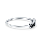 Fish Oxidized Band Solid 925 Sterling Silver Thumb Ring (4mm)