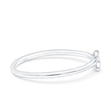 Moon Oxidized Band Solid 925 Sterling Silver Thumb Ring (5mm)