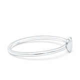 Heart Oxidized Band Solid 925 Sterling Silver Thumb Ring (5mm)