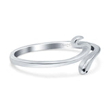 Snake Band Oxidized Ring Solid 925 Sterling Silver (9mm)