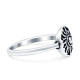 Sun Oxidized Band Solid 925 Sterling Silver Thumb Ring (8mm)