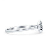 Sun Band Oxidized Solid 925 Sterling Silver Thumb Ring (7mm)