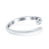 Snake Oxidized Band Solid 925 Sterling Silver Thumb Ring (8mm)