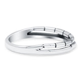 Double Band Oxidized Solid 925 Sterling Silver Thumb Ring (4mm)