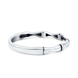 Bamboo Oxidized Band Solid 925 Sterling Silver Thumb Ring (2.5mm)