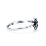 Sun Oxidized Band Solid 925 Sterling Silver Thumb Ring (9mm)