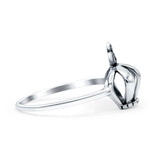 Royal Crown Oxidized Band Solid 925 Sterling Silver Thumb Ring (11mm)