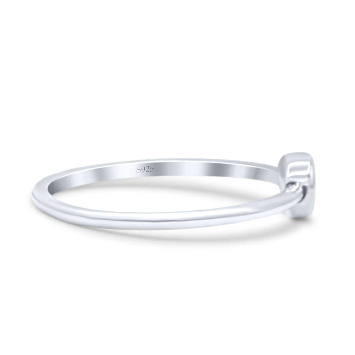 Ocean Engraved Style Oxidized Sunset Beach Minimalist Band Thumb Ring