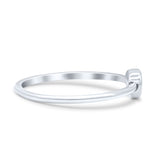 Ocean Engraved Style Oxidized Sunset Beach Minimalist Band Thumb Ring