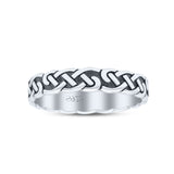 Antiquated Eternity Celtic Endless Knot Oxidized Circle Cultural Band Thumb Ring