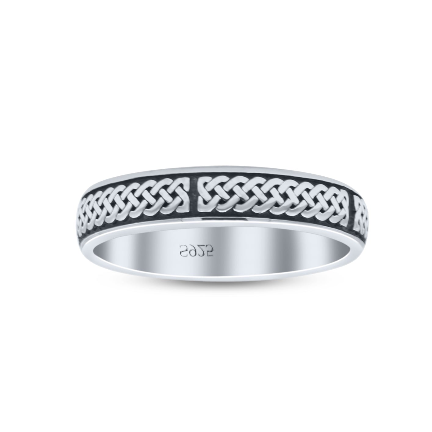 Oxidized Claddagh Irish Triquetra Heart Designer Celtic Knot Fashion Band Thumb Ring