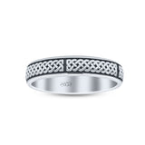 Oxidized Claddagh Irish Triquetra Heart Designer Celtic Knot Fashion Band Thumb Ring
