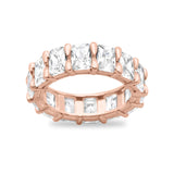 Eternity Stackable Band Rose Tone, Simulated CZ 925 Sterling Silver Ring