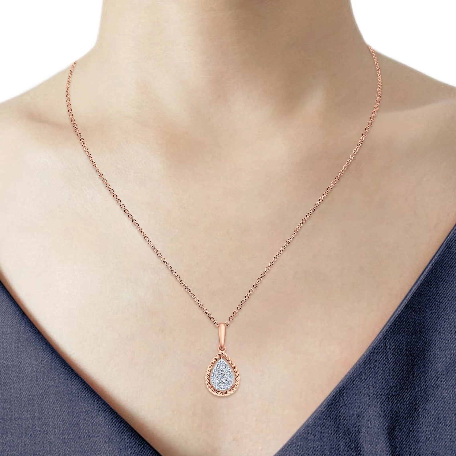 Rose Gold Diamond Pendant