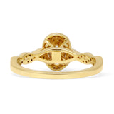 Infinity Twisted 0.35ct Diamond Oval Engagement Ring 14K Yellow Gold Wholesale