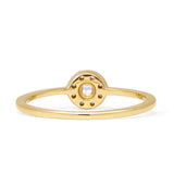 Minimalist 0.21ct Diamond Halo Engagement Ring 14K Yellow Gold Wholesale
