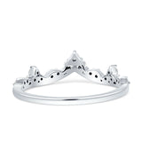 Midi V-Shaped Contour Chevron Diamond Ring 14K White Gold 0.21ct Wholesale