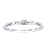 Minimalist Diamond Solitaire Ring Dainty 14K White Gold 0.10ct Wholesale