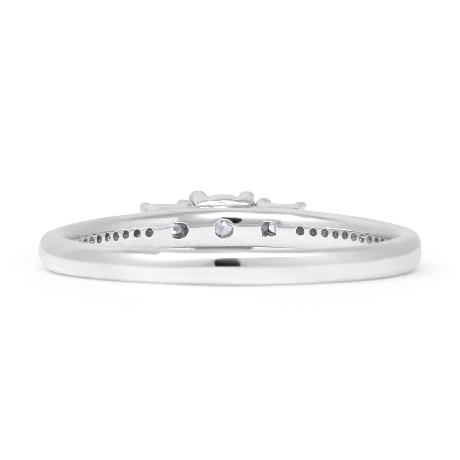 Vintage Style 0.25ct Three Stone Diamond Round Ring 14K White Gold Wholesale