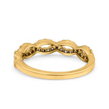 14K Yellow Gold 0.35ct Round 4mm G SI Half Eternity Diamond Bands Engagement Wedding Ring Size 6.5