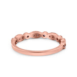 14K Rose Gold 0.23ct Round 2mm G SI Half Eternity Diamond Bands Engagement Wedding Ring