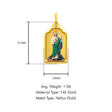 st jude gold pendant
