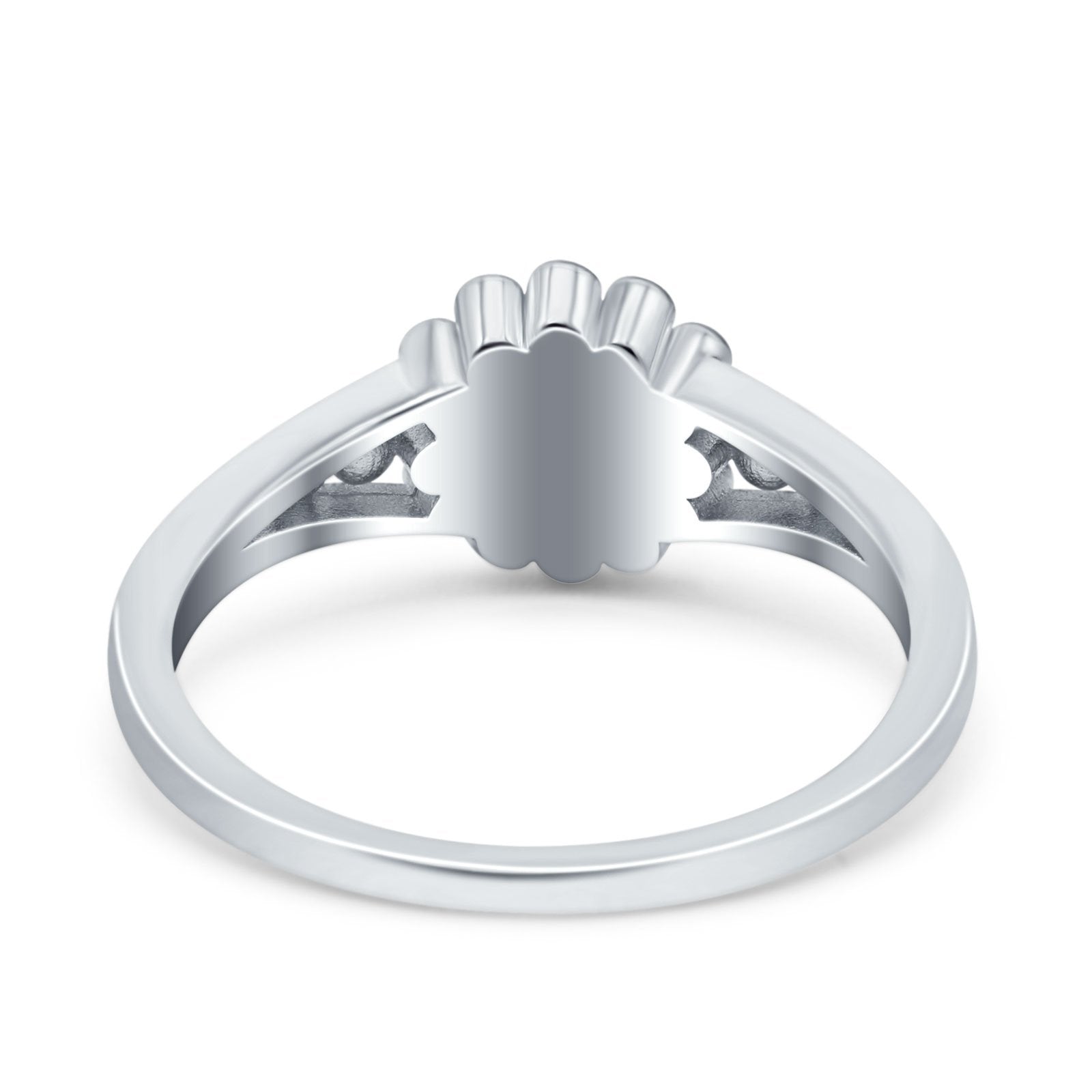 Petite Dainty Simulated Larimar  Braided Cable Solitaire Band Ring 925 Sterling Silver