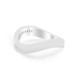 Curved Thumb Ring Baguette Eternity Round Simulated CZ 925 Sterling Silver