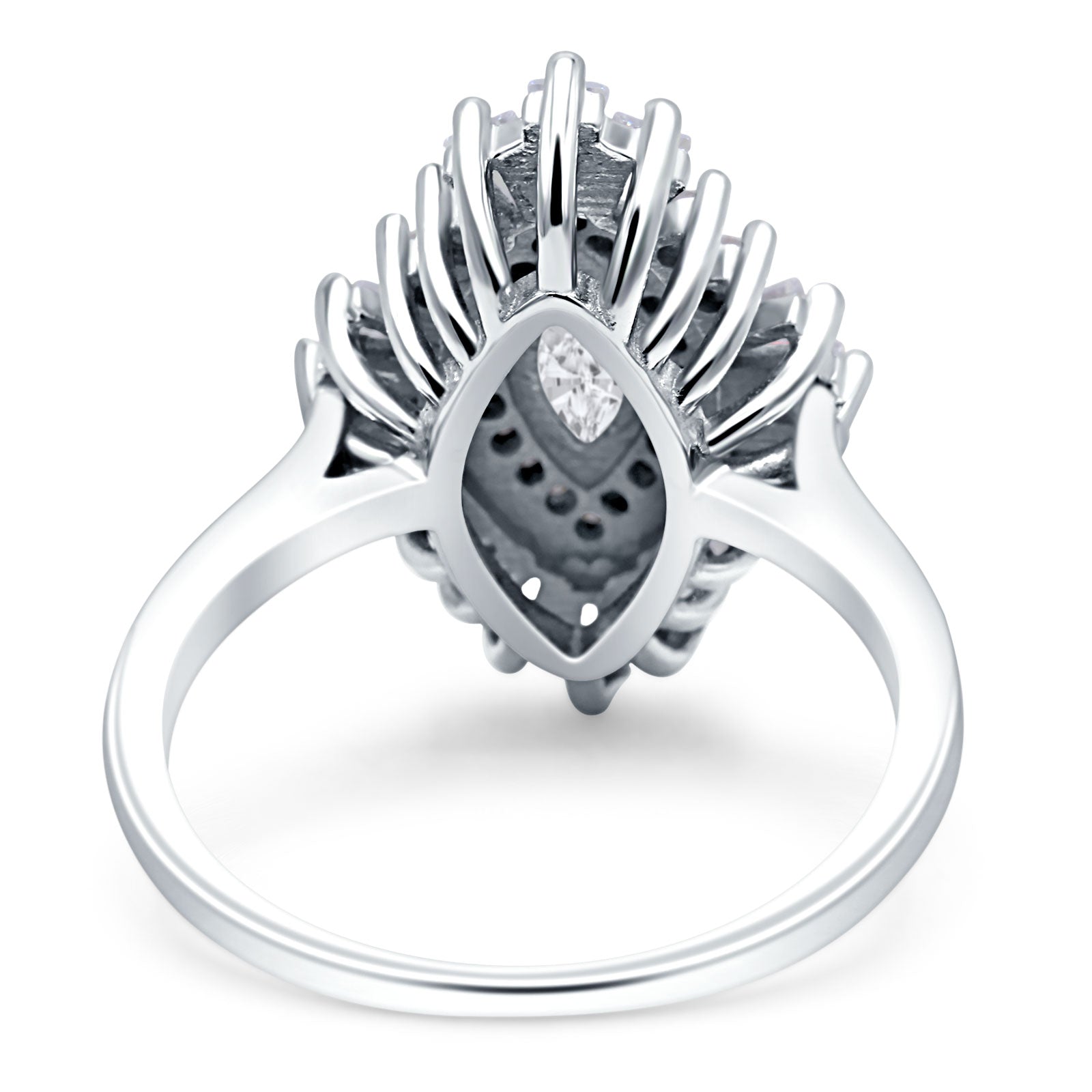 Art Deco Marquise Engagement Ring Cubic Zirconia 925 Sterling Silver Wholesale