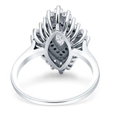 Art Deco Marquise Engagement Ring Cubic Zirconia 925 Sterling Silver Wholesale
