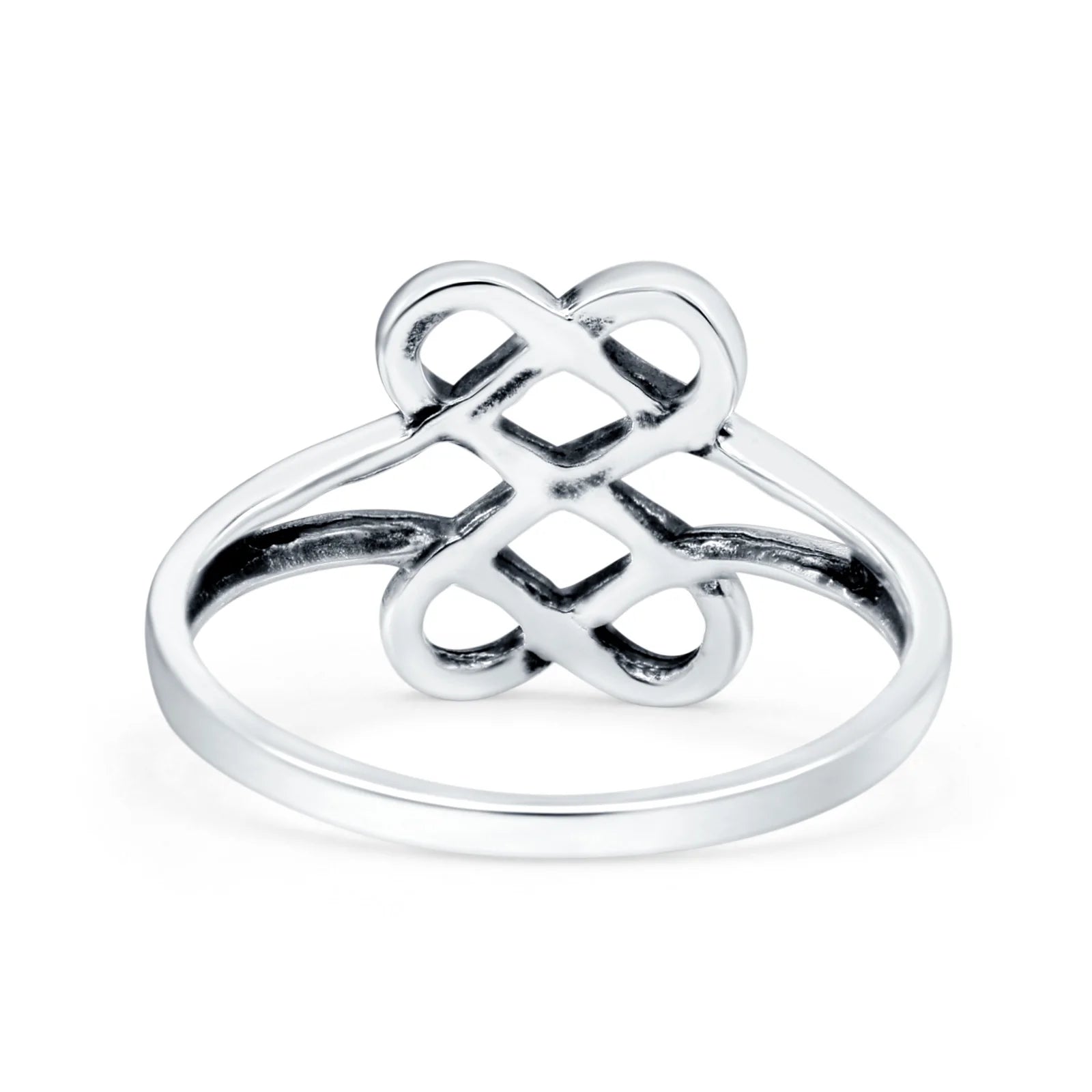 Celtic Ring Oxidized Band Solid 925 Sterling Silver Thumb Ring (11mm)