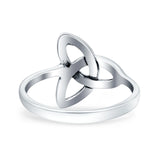 Celtic Ring Oxidized Band Solid 925 Sterling Silver Thumb Ring (13mm)