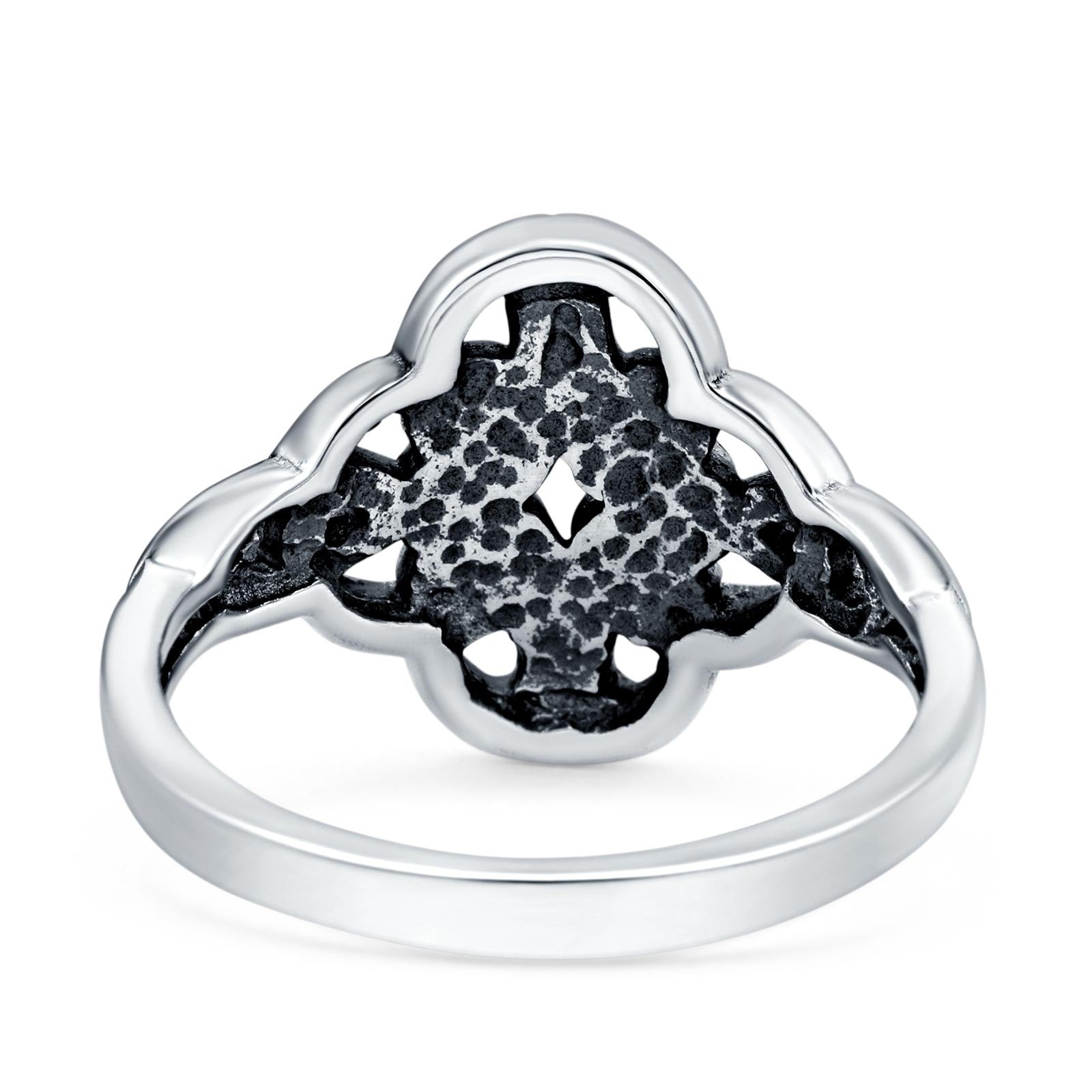 Celtic Ring Oxidized Band Solid 925 Sterling Silver Thumb Ring (14mm)