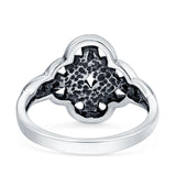 Celtic Ring Oxidized Band Solid 925 Sterling Silver Thumb Ring (14mm)