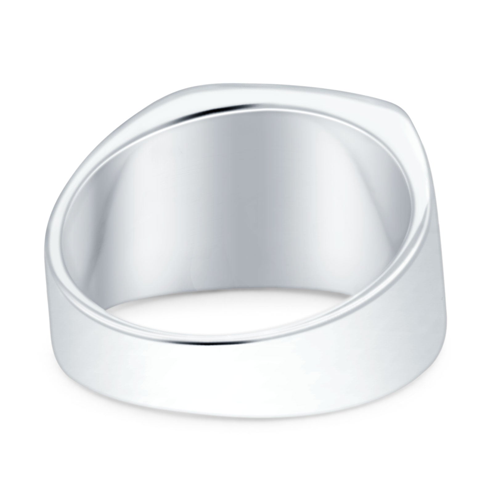925 Sterling Silver Engravable Signet Band High Polished Thumb Ring Wholesale