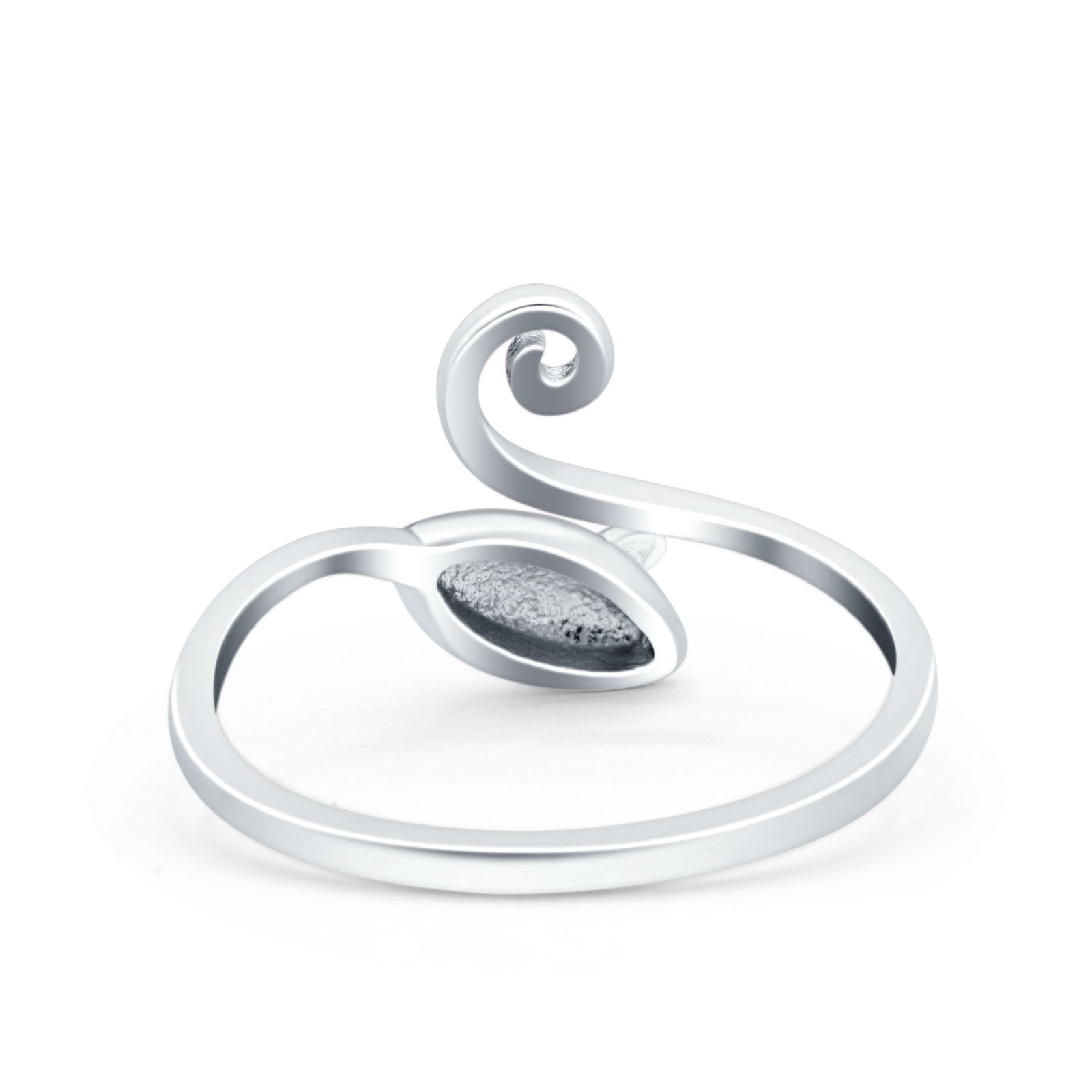 Mouse Rhodium Plated Band Solid 925 Sterling Silver Thumb Ring (12mm)