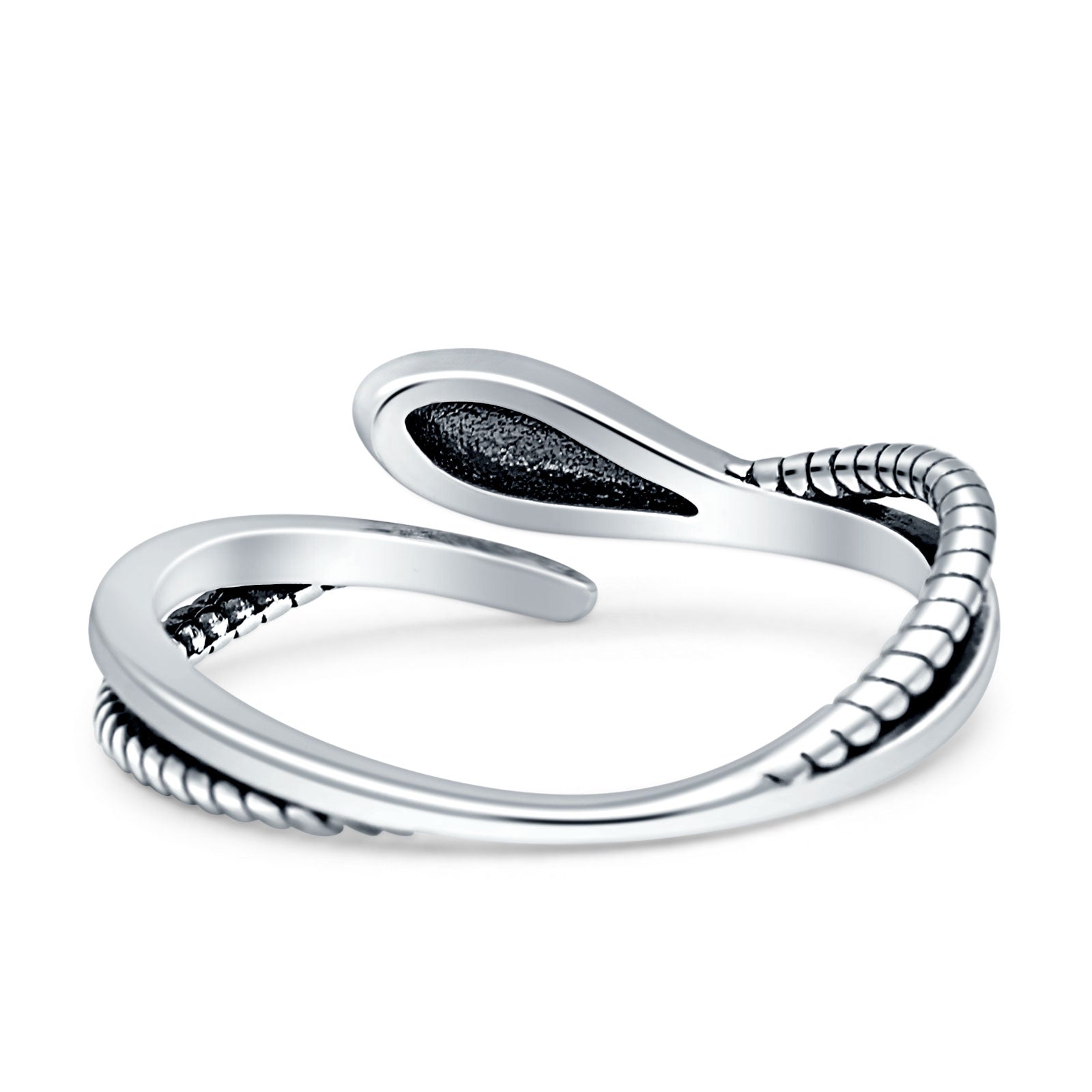 Snake Twisted Rope Adjustable Thumb Ring 925 Sterling Silver Wholesale