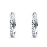 Minimalist Huggie Hoop Earrings Cubic Zirconia 925 Sterling Silver Wholesale