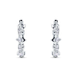 Huggie Hoop Earrings Cubic Zirconia 925 Sterling Silver Wholesale