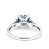 Celtic Art Deco Wedding Bridal Ring Round Simulated Cubic Zirconia 925 Sterling Silver