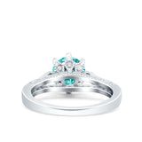 Art Deco Engagement Ring Paraiba Tourmaline CZ 925 Sterling Silver Wholesale